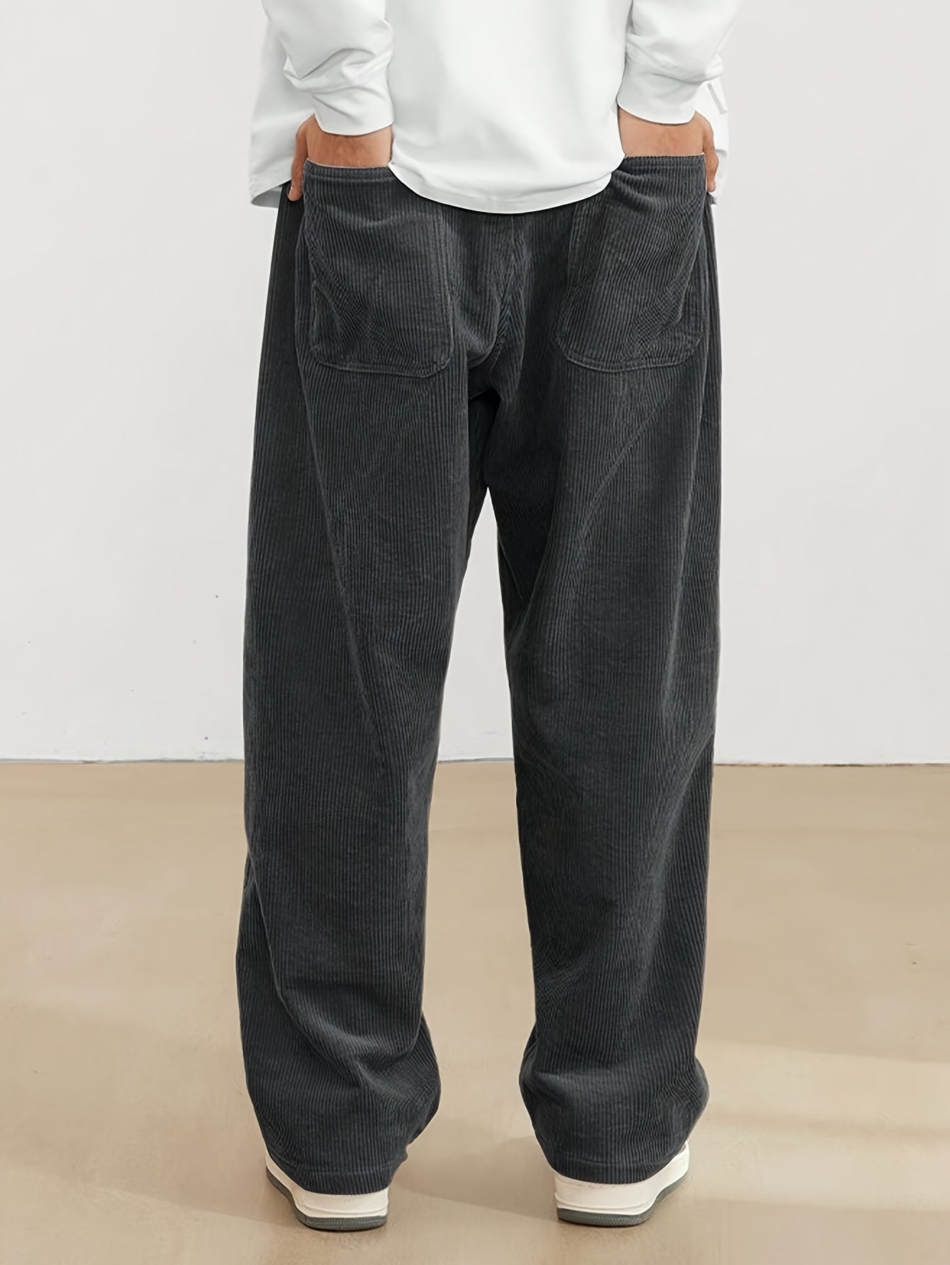 Poe | Men's Straight Leg Corduroy Pants with Side Pockets