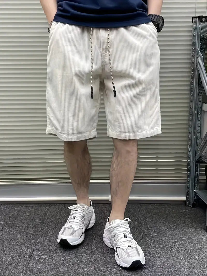 Freddie | Men's Corduroy Cargo Shorts with Drawstring