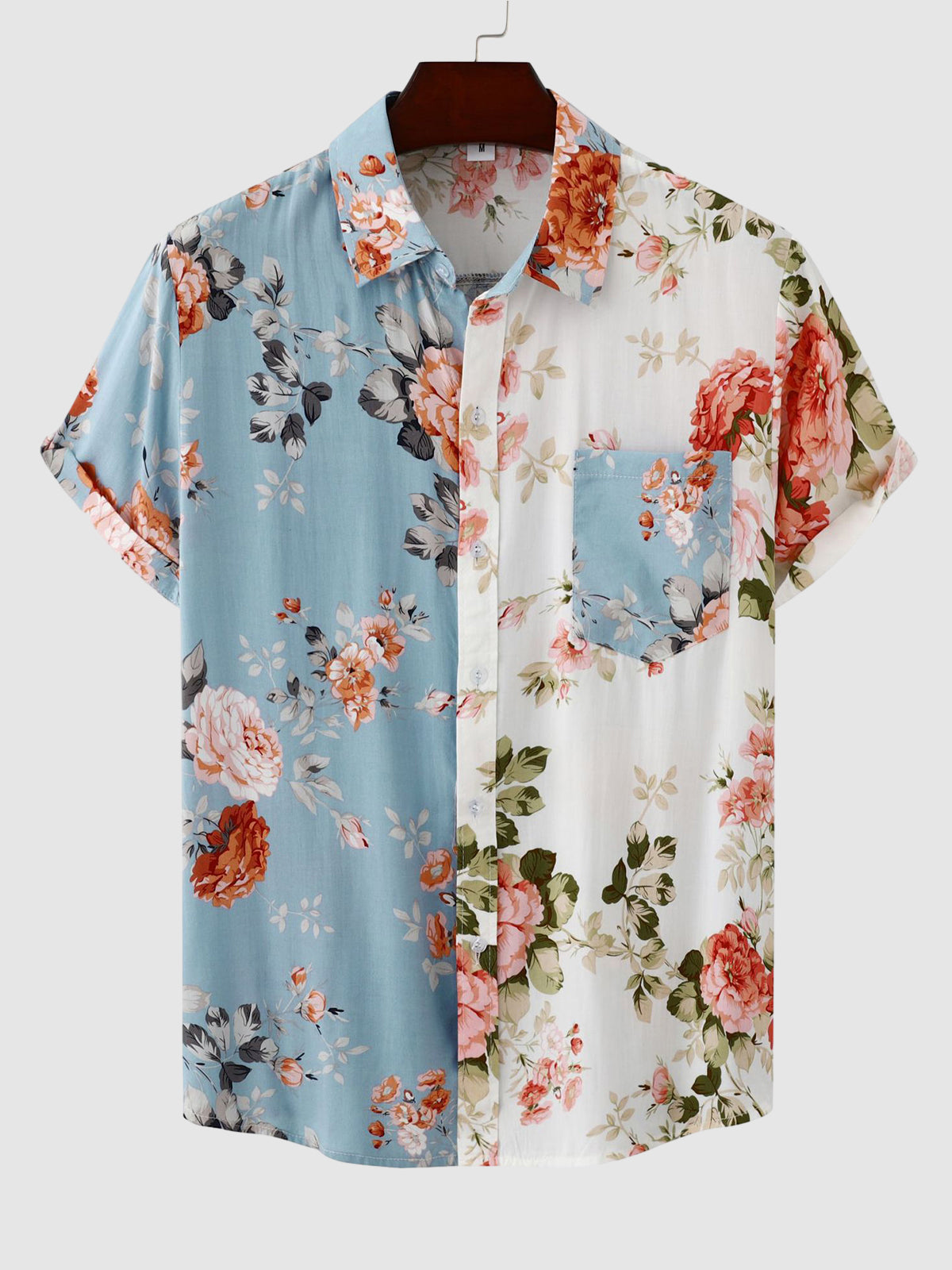 Kashmir | Men's Floral Button-Down Short Sleeve Shirt