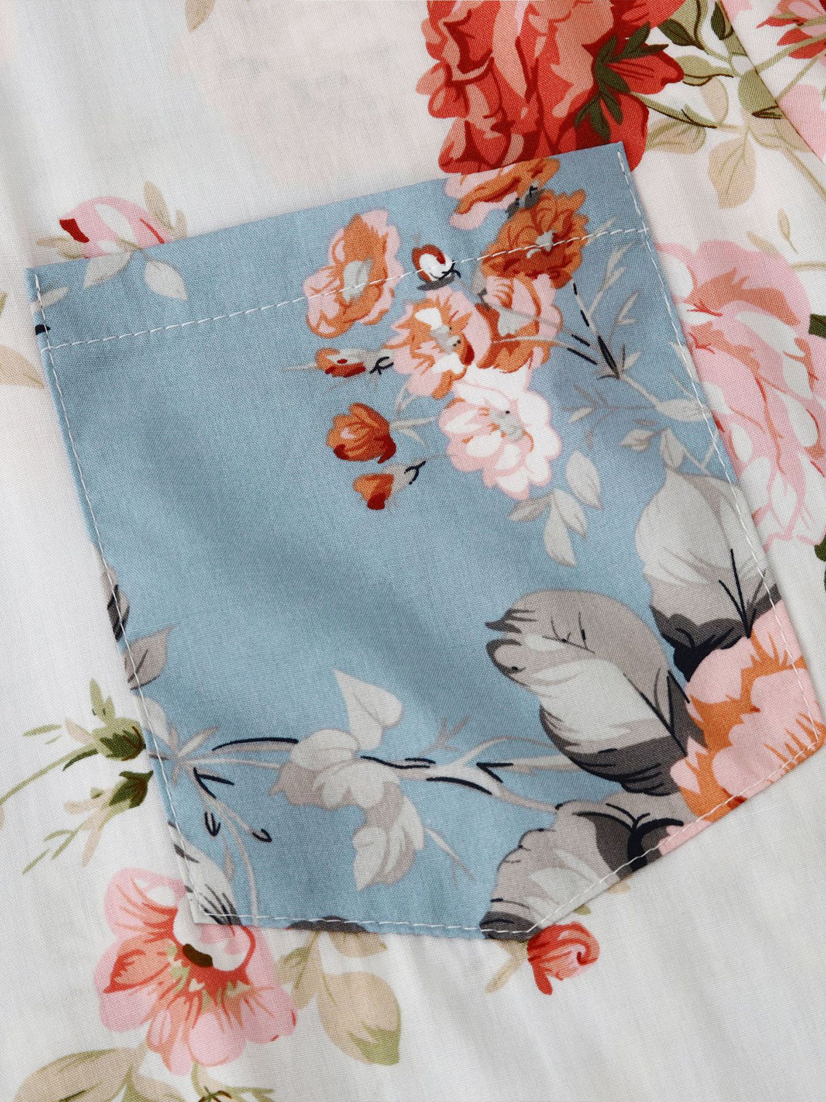 Kashmir | Men's Floral Button-Down Short Sleeve Shirt