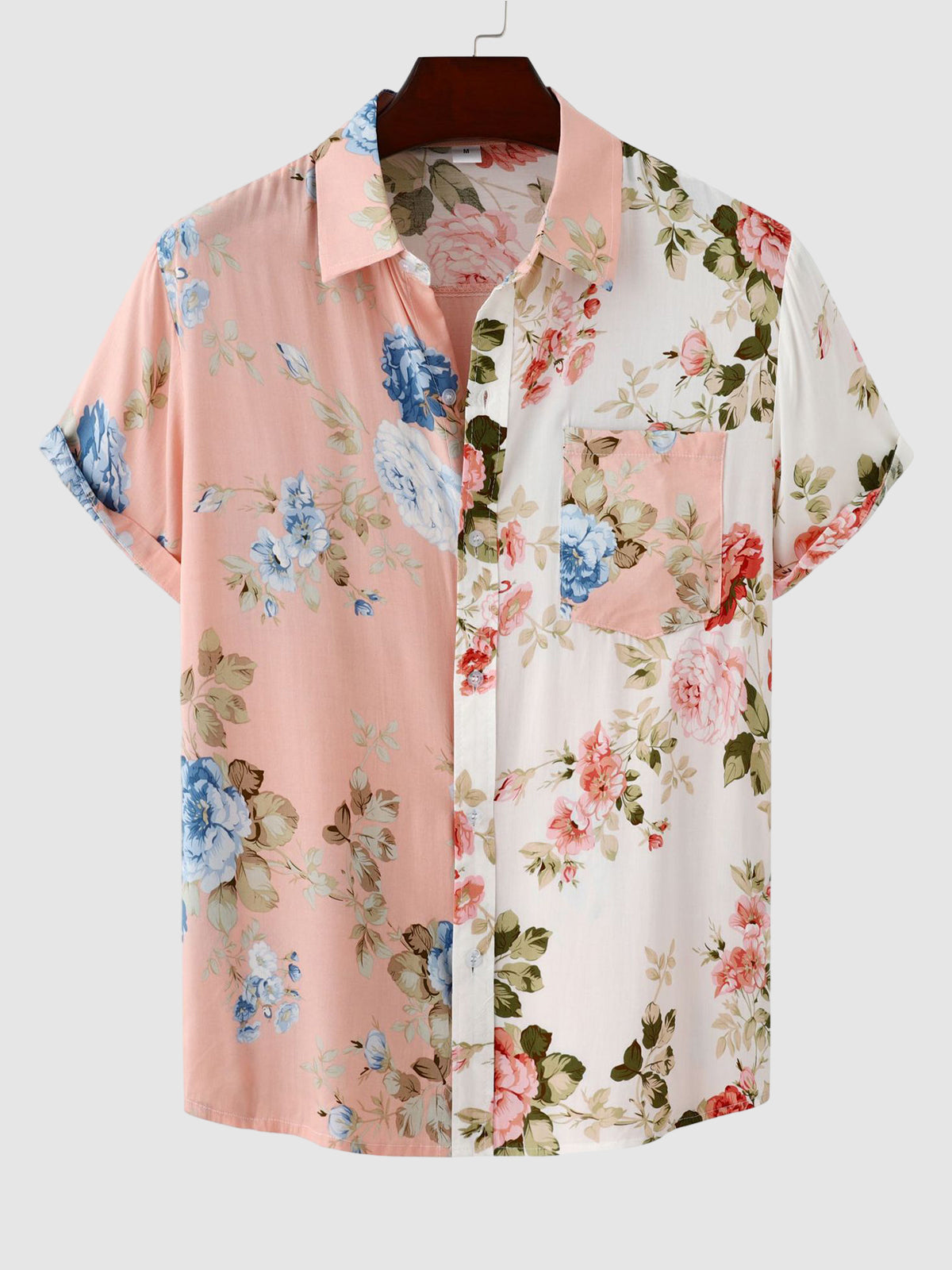 Kashmir | Men's Floral Button-Down Short Sleeve Shirt