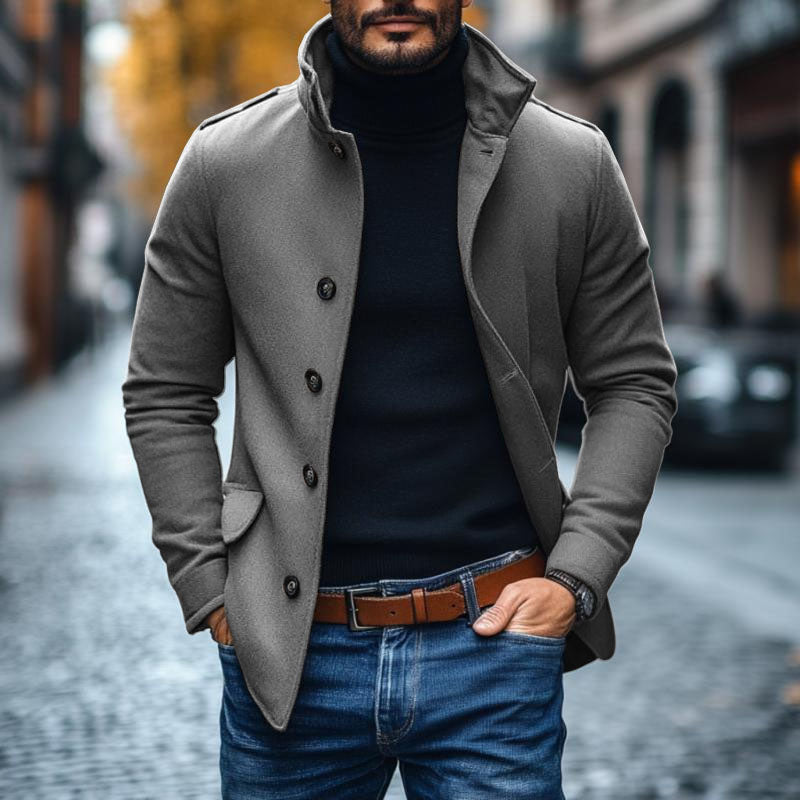 Harry | Men's Single-Breasted Lapel Wool Coat