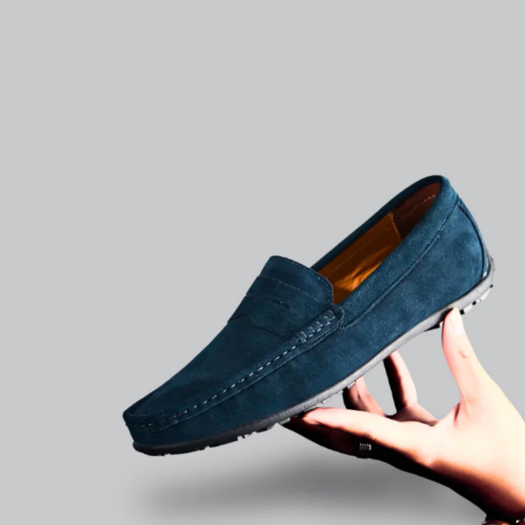 Herman | Men's Casual Suede Apron Toe Loafers