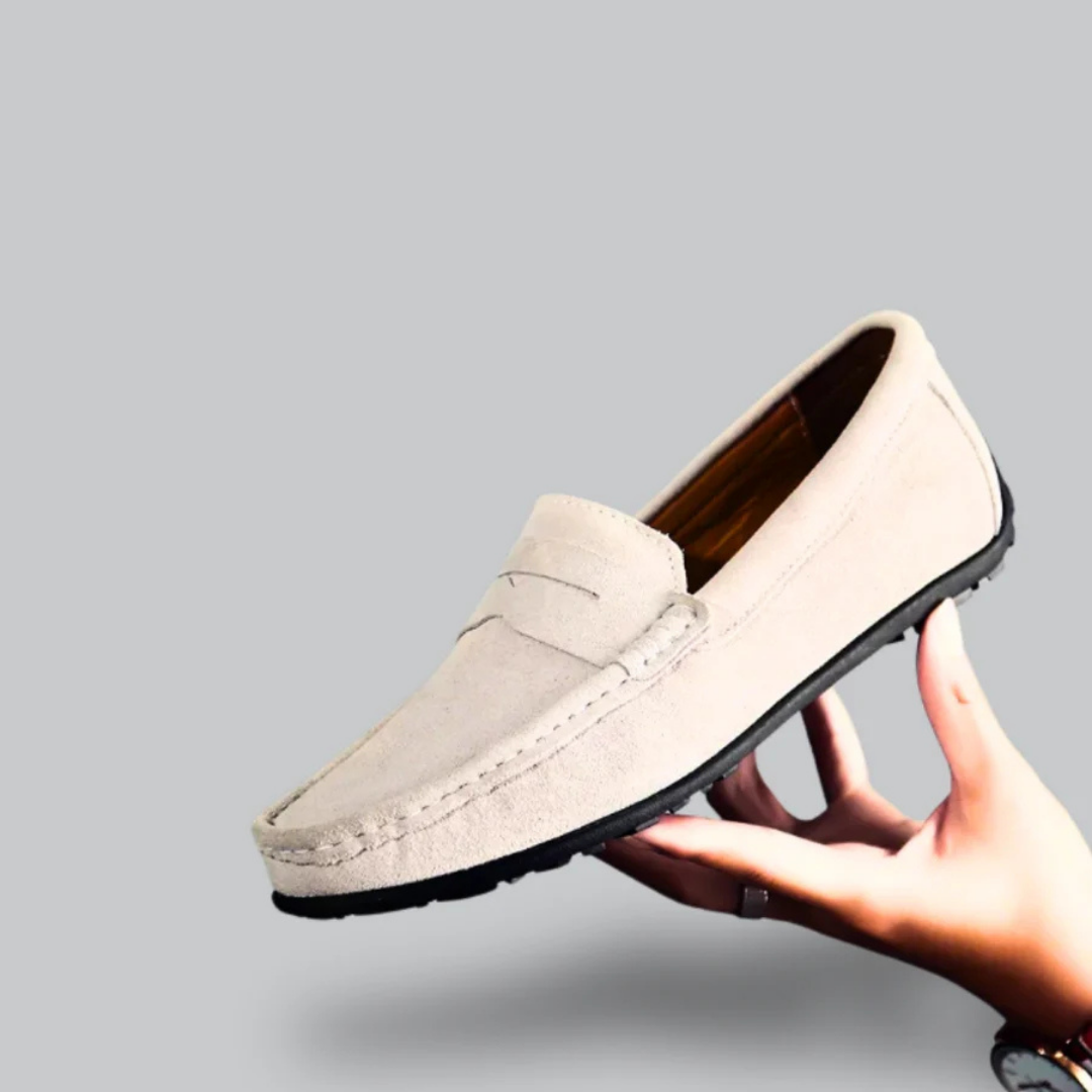 Herman | Men's Casual Suede Apron Toe Loafers