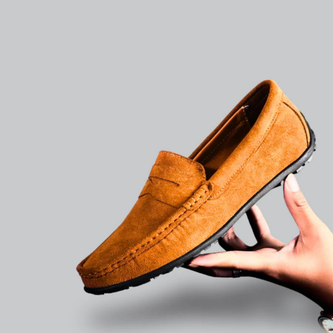 Herman | Men's Casual Suede Apron Toe Loafers