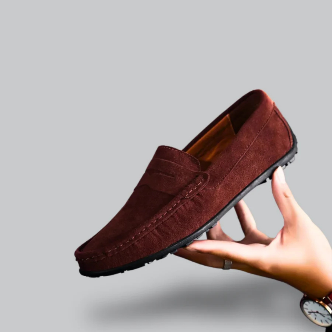 Herman | Men's Casual Suede Apron Toe Loafers
