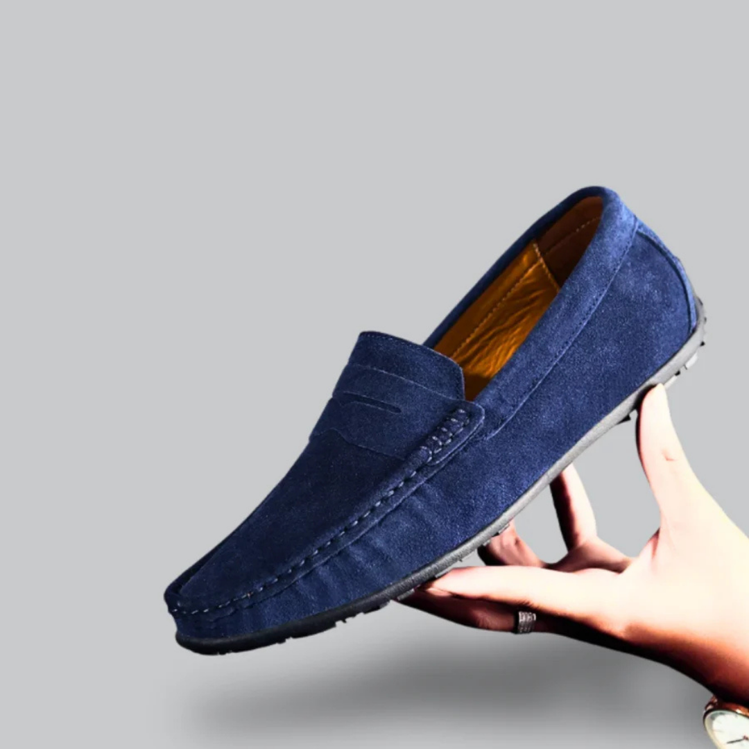 Herman | Men's Casual Suede Apron Toe Loafers