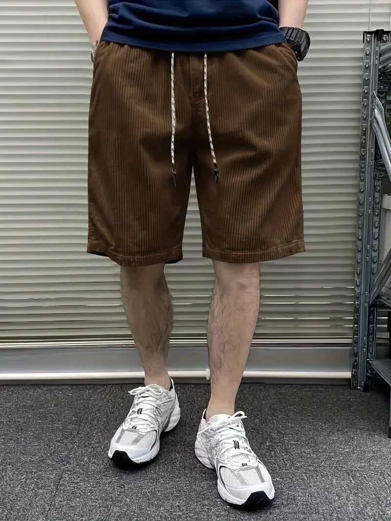 Freddie | Men's Corduroy Cargo Shorts with Drawstring
