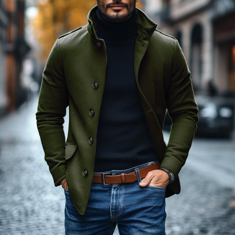 Harry | Men's Single-Breasted Lapel Wool Coat