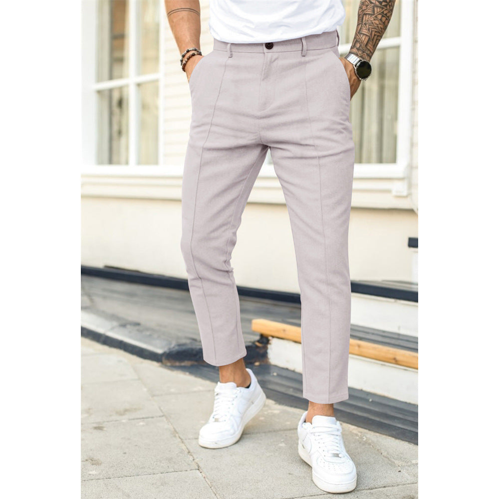 Kailum | Men's Front Seam Cropped Chinos