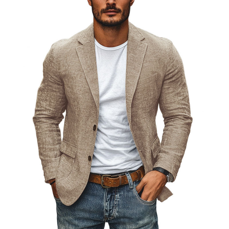 Dino | Men's Single-Breasted Cotton Linen Blazer