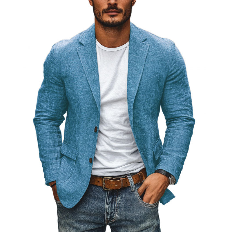 Dino | Men's Single-Breasted Cotton Linen Blazer