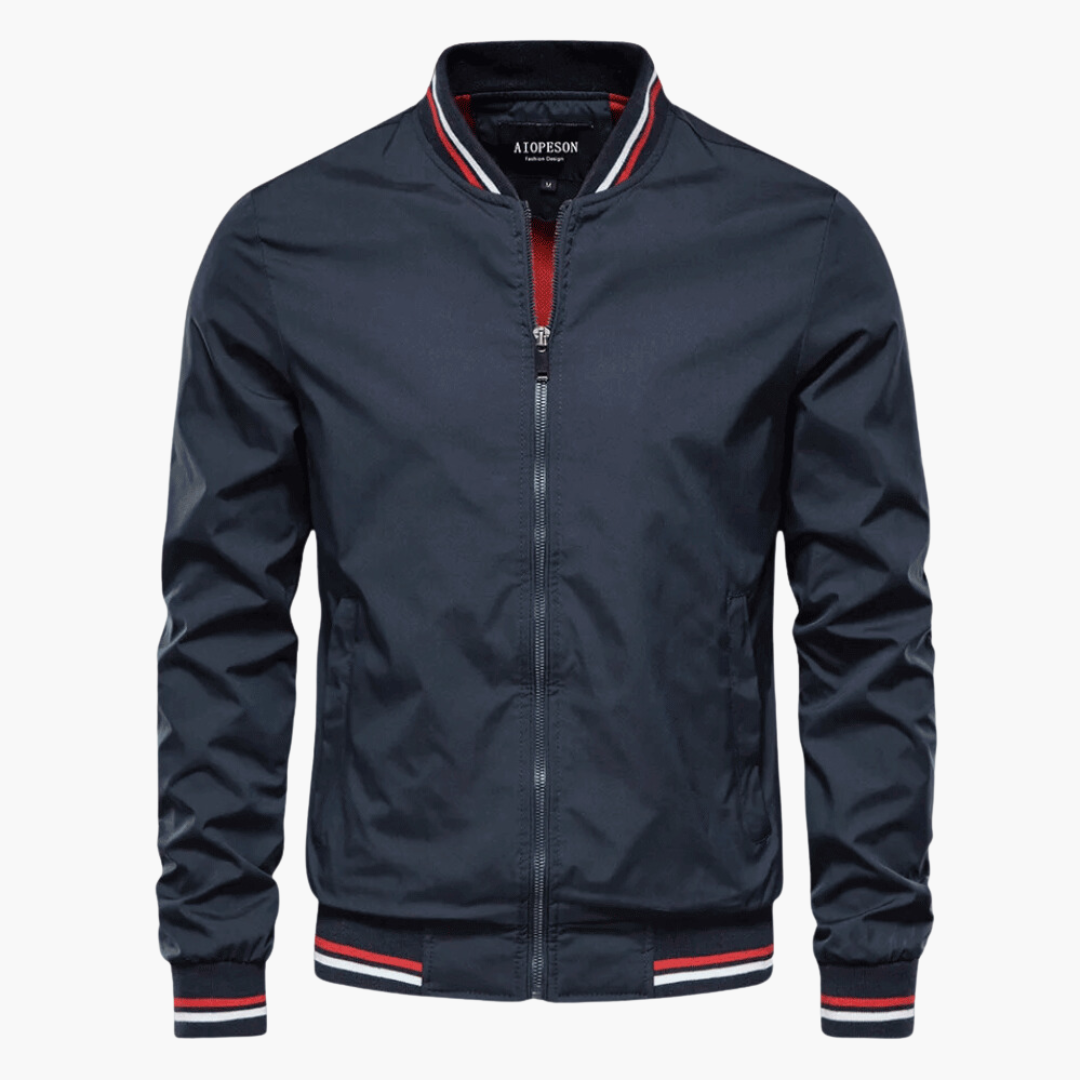 Lucian | Men's Casual Ribbed Trim Bomber Jacket