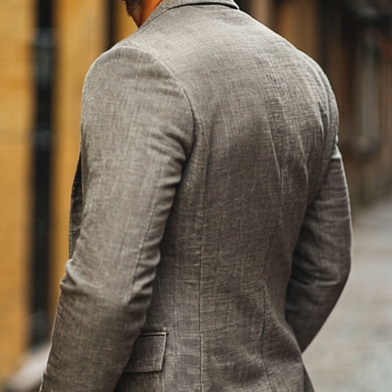 Dino | Men's Single-Breasted Cotton Linen Blazer