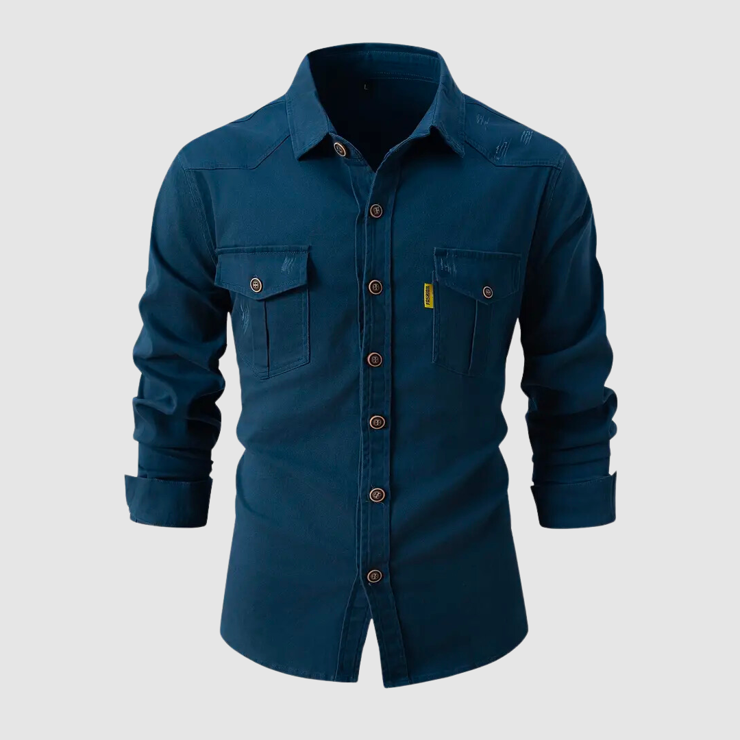 Nigel | Men's Military-Style Button Down Shirt