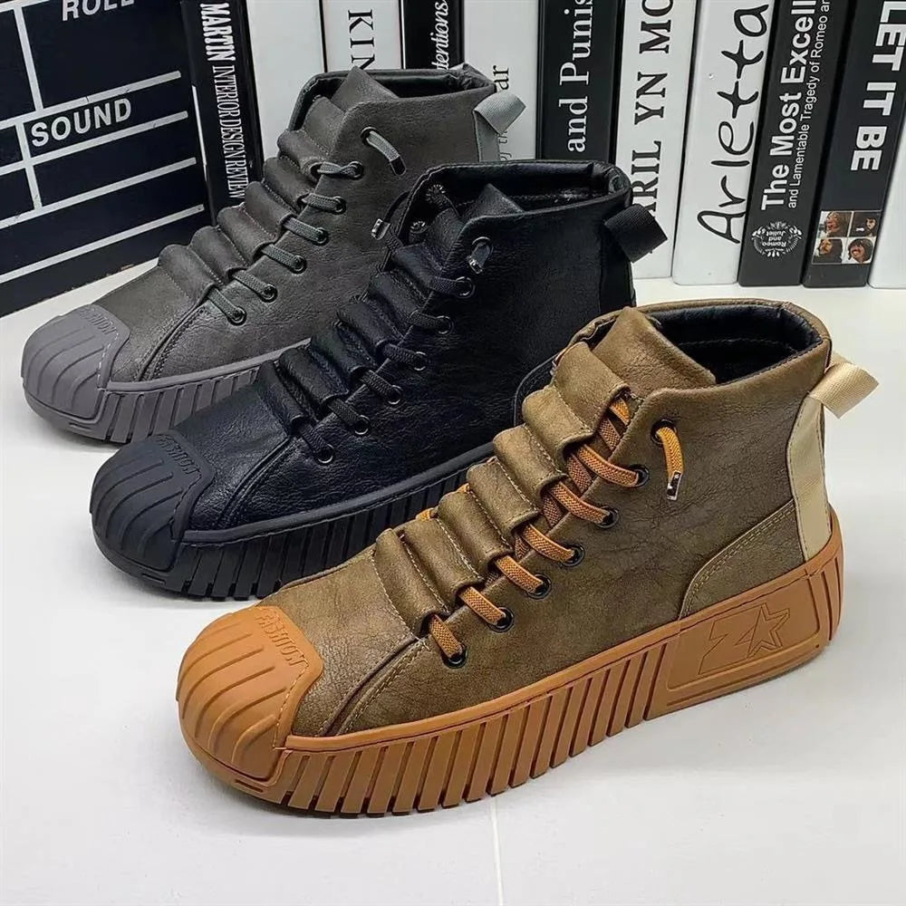 Gavin | Men's Vintage-Style Lace-Up Leather Boots