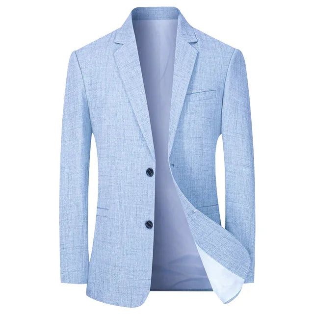 Aziel | Men's Slim Fit Two-Button Blazer with Notch Lapels