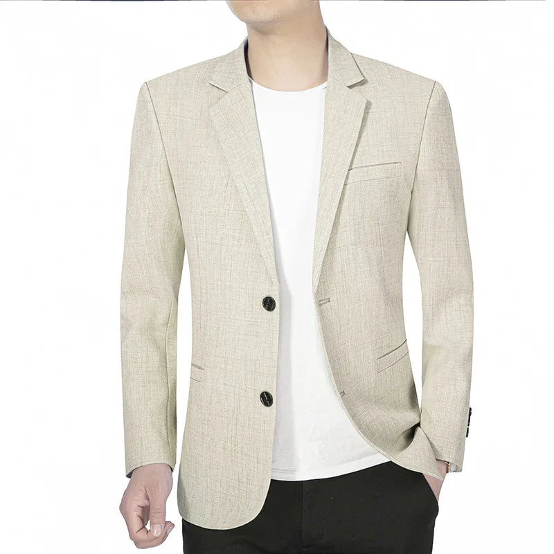 Aziel | Men's Slim Fit Two-Button Blazer with Notch Lapels