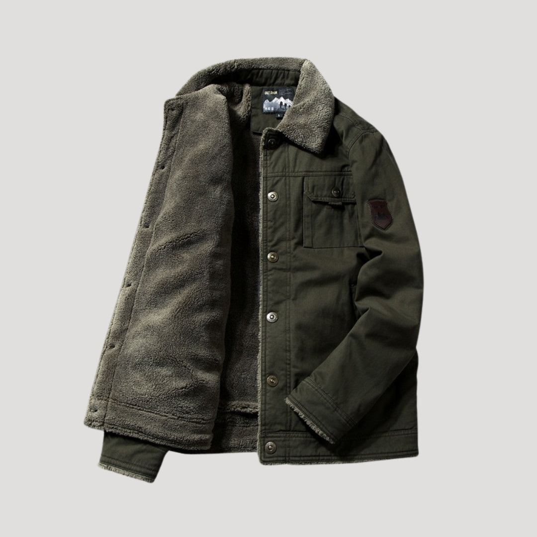 Kean | Men's Fleece-Lined Button Front Winter Jacket
