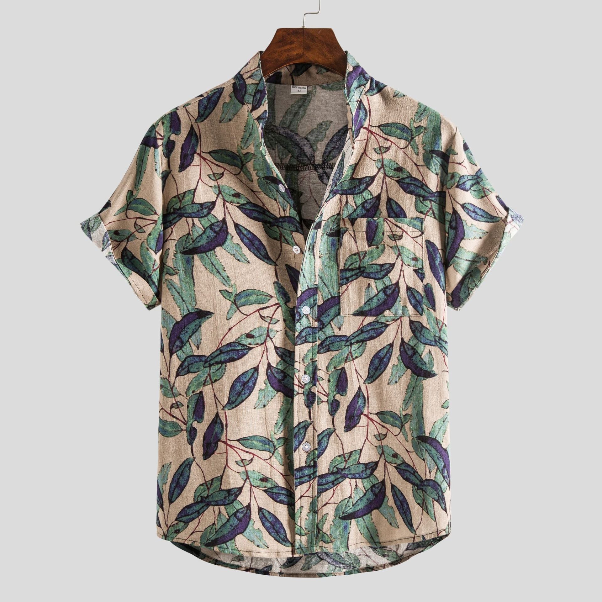 Jeff |  Men's Printed Short Sleeve Summer Shirt