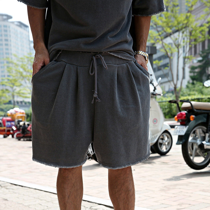 Kenji | Men's Loose Fit Cotton Tee & Shorts Set