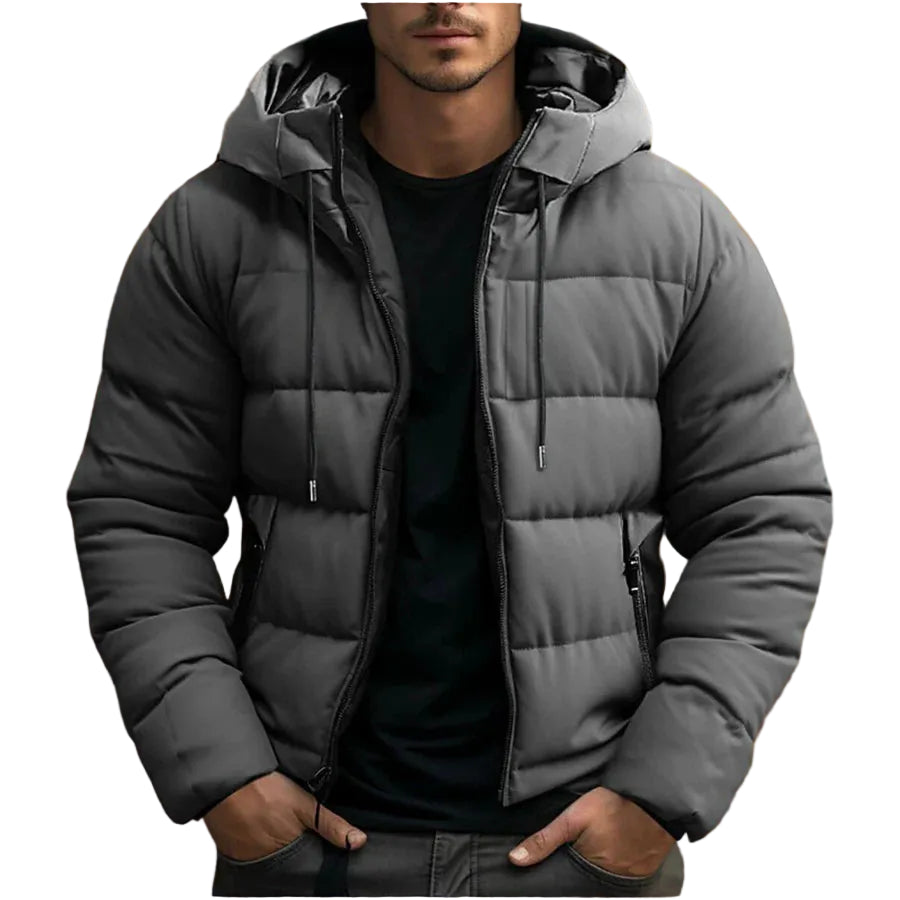 Luke | Men's Quilted Puffer Jacket with Hood