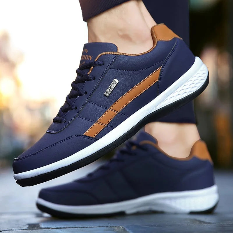 Jojo | Men's Two-Tone Low-Top Synthetic Leather Sneakers
