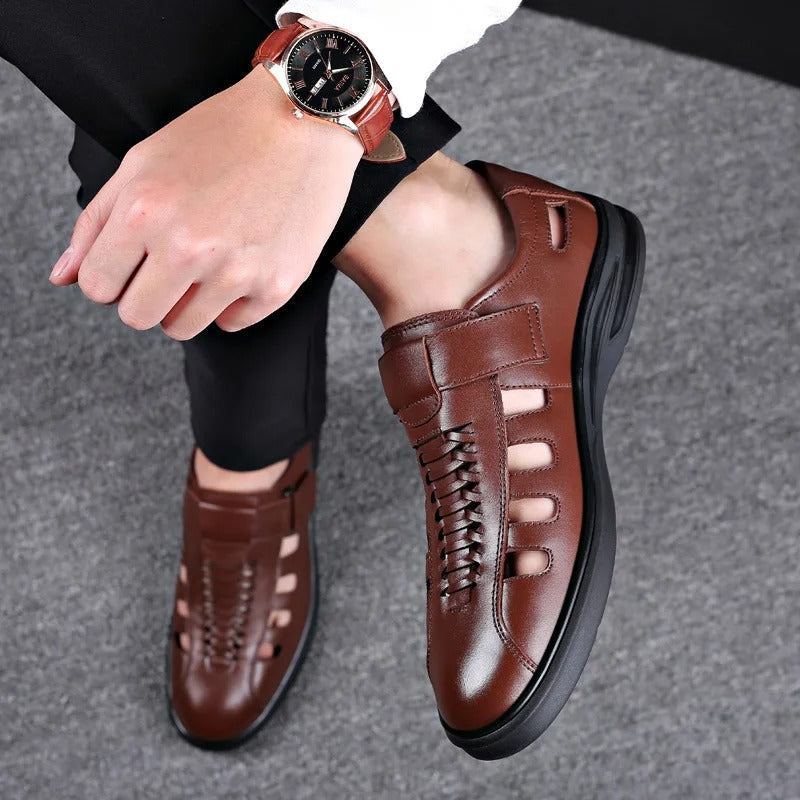 Savin | Men's Elegant Anti-Slip Leather Summer Sandals