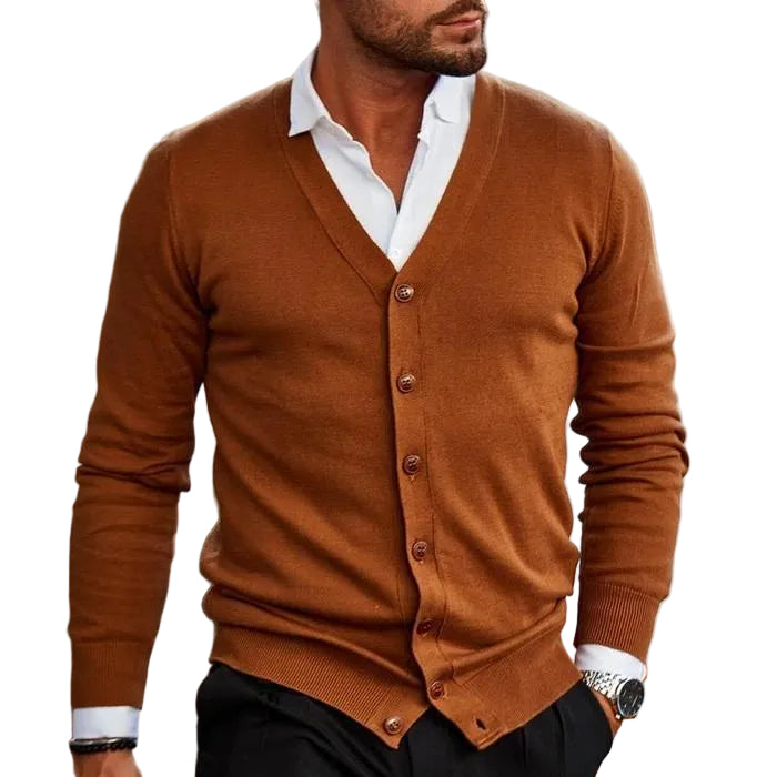 Dante | Men's V-Neck Button Down Knit Cardigan