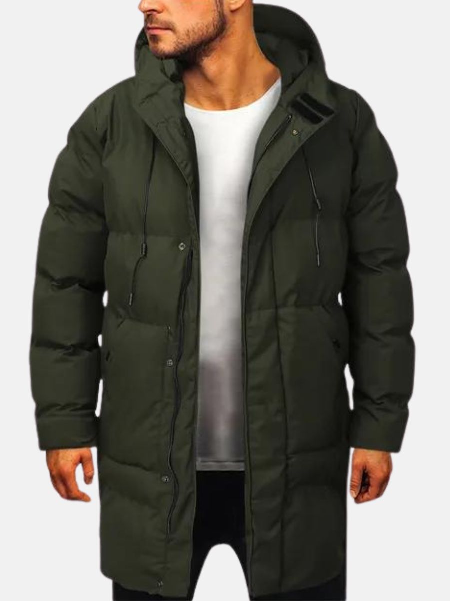 Don | Men's Quilted Padded Winter Parka with Hood
