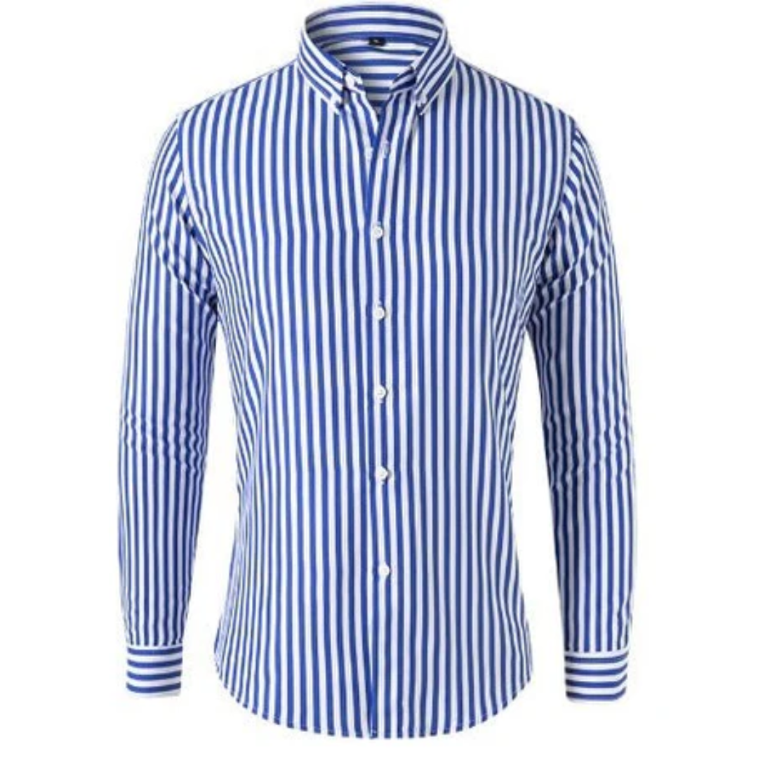 Jan | Men's Striped Button Down Long Sleeve Shirt
