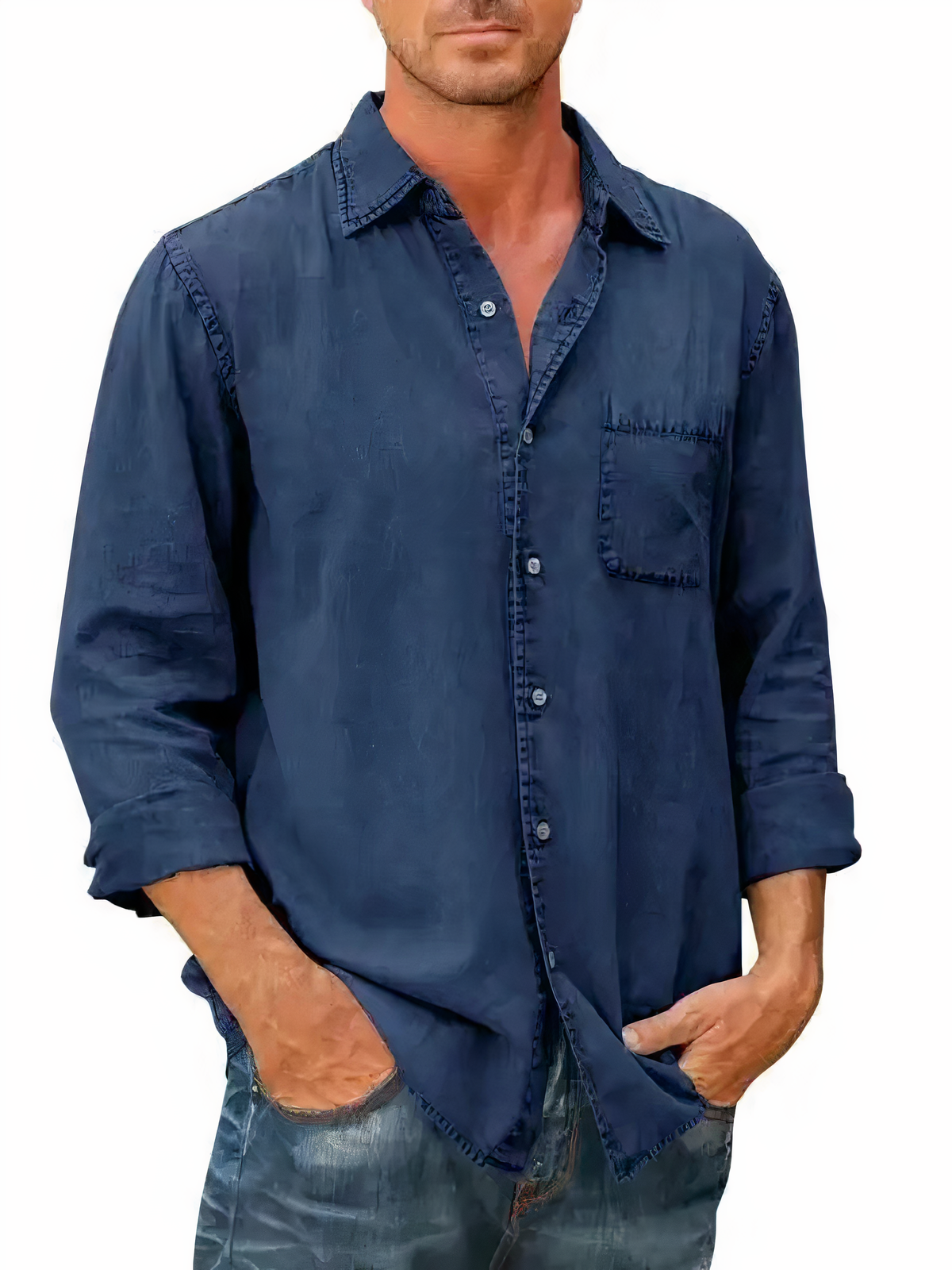 Dawson | Men's Casual Button-Down Denim Shirt