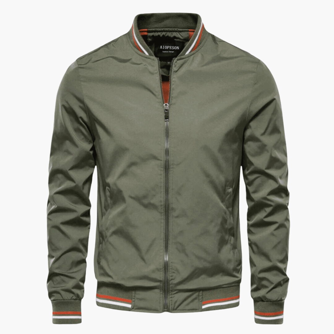 Lucian | Men's Casual Ribbed Trim Bomber Jacket