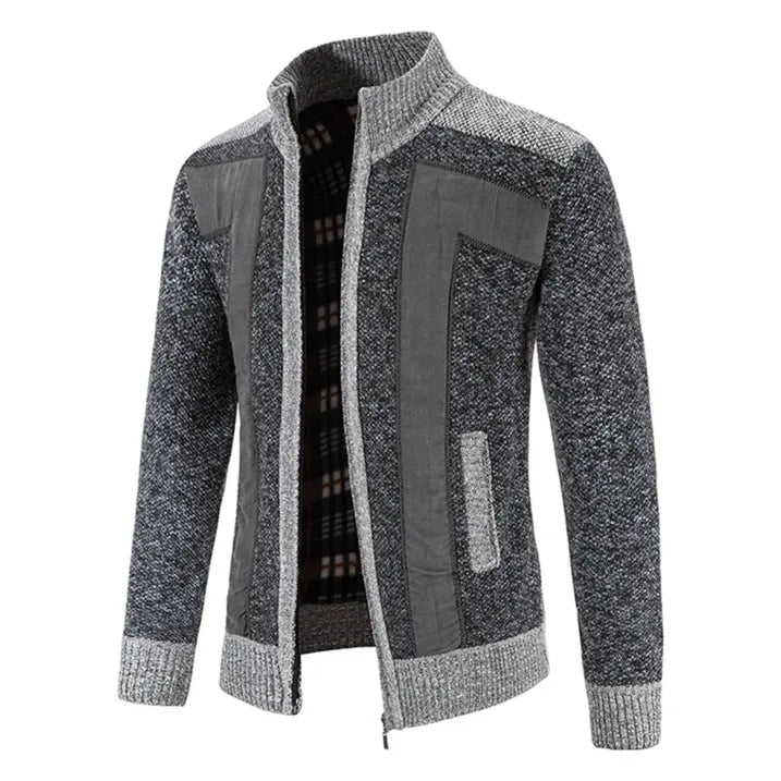 Jae | Men's Stand Collar Knit Cardigan with Pockets