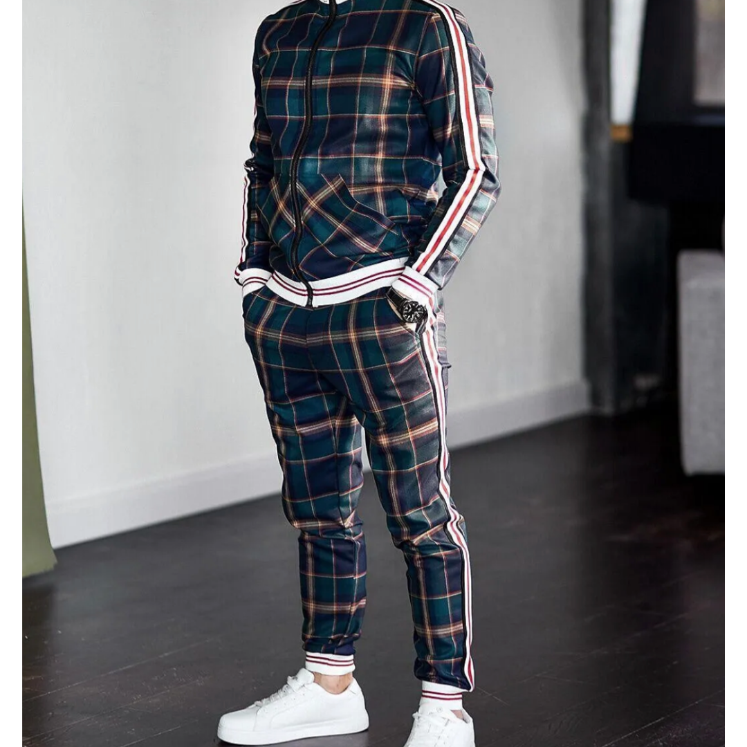 Hall | Men's Plaid Tracksuit Set