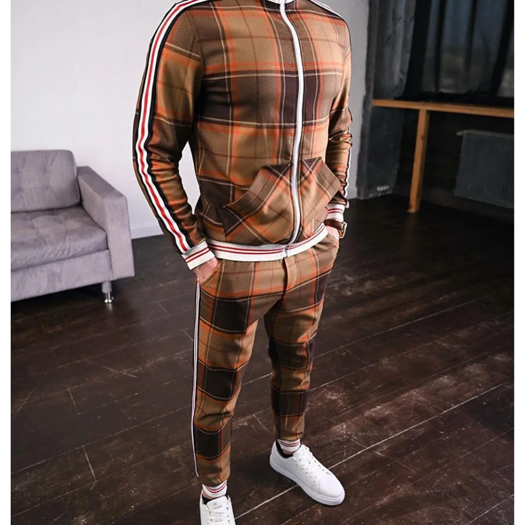 Hall | Men's Plaid Tracksuit Set