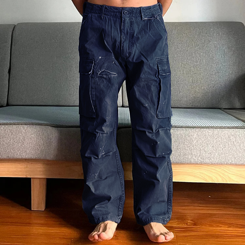 Chino | Men's Loose Fit Washed Cargo Pants