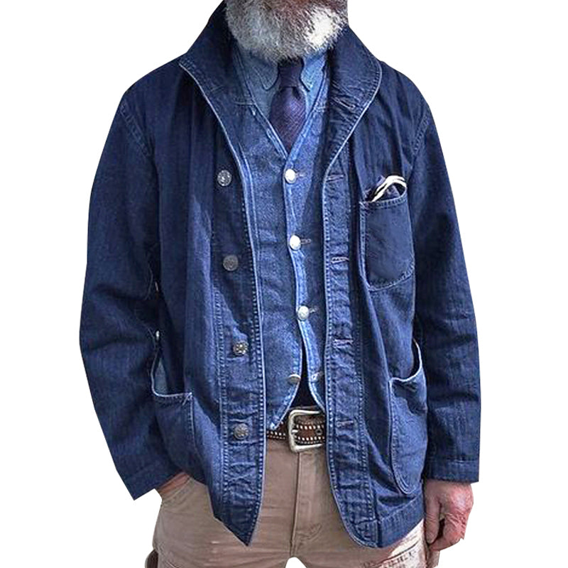 Reed | Men's Vintage Multi-Pocket Thin Denim Jacket