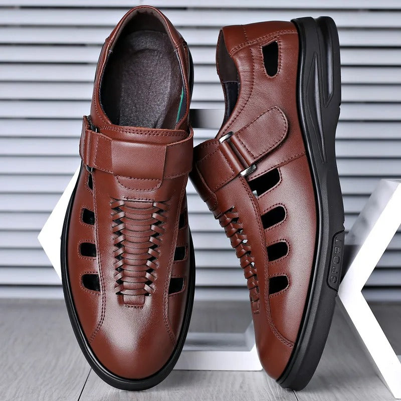 Savin | Men's Elegant Anti-Slip Leather Summer Sandals