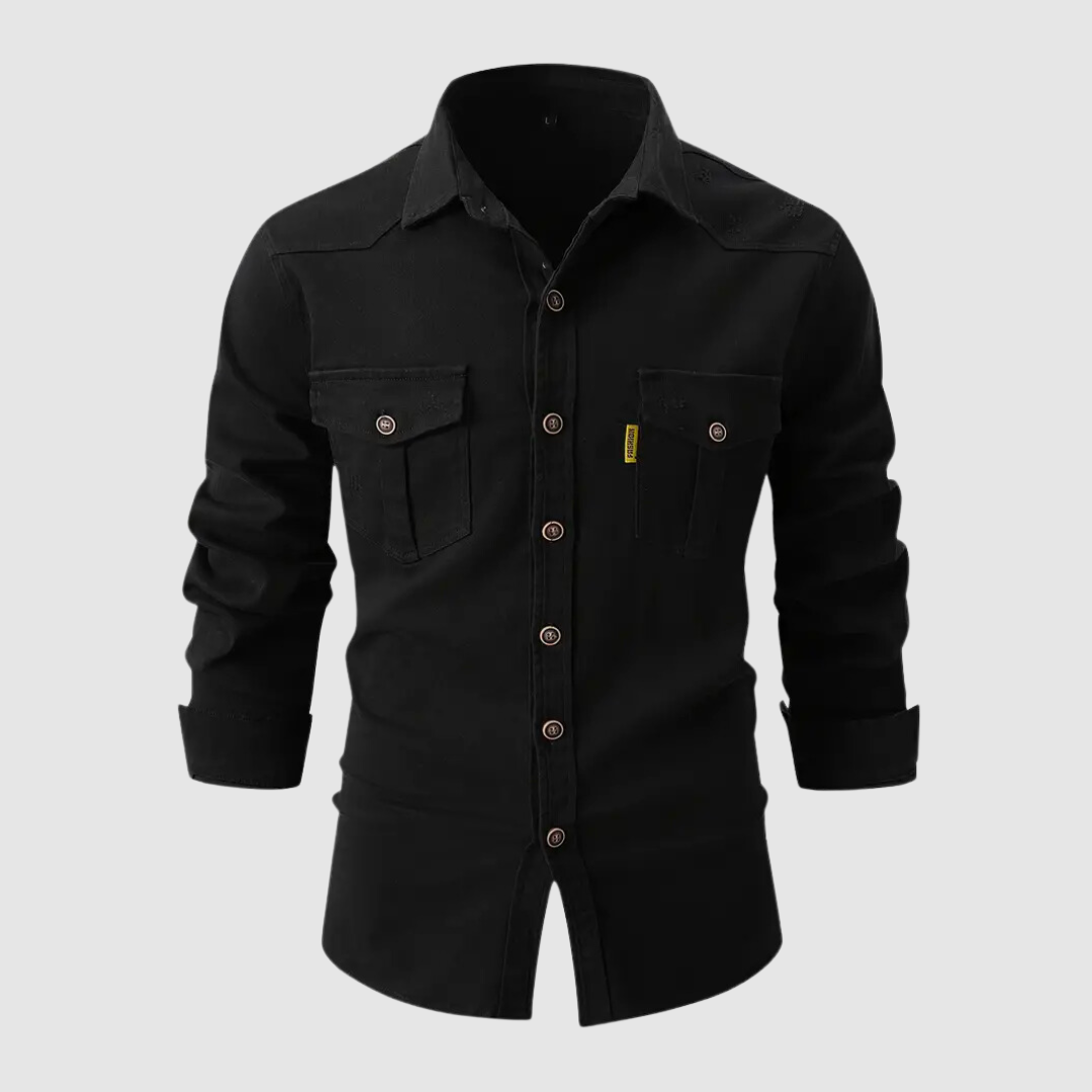 Nigel | Men's Military-Style Button Down Shirt