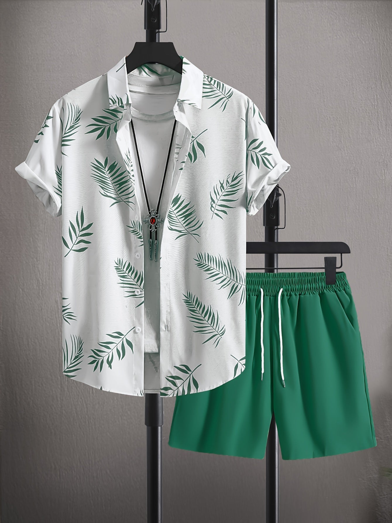 Fredrick | Men's Short Sleeve Shirt & Shorts Summer Set