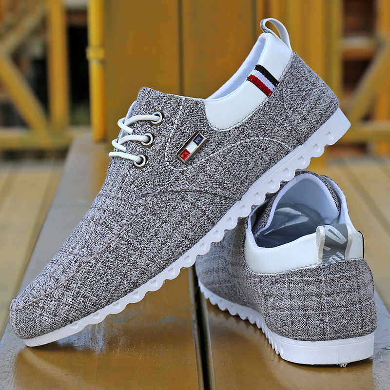 Danny | Men's Woven Pattern Casual Shoes with Striped Accents