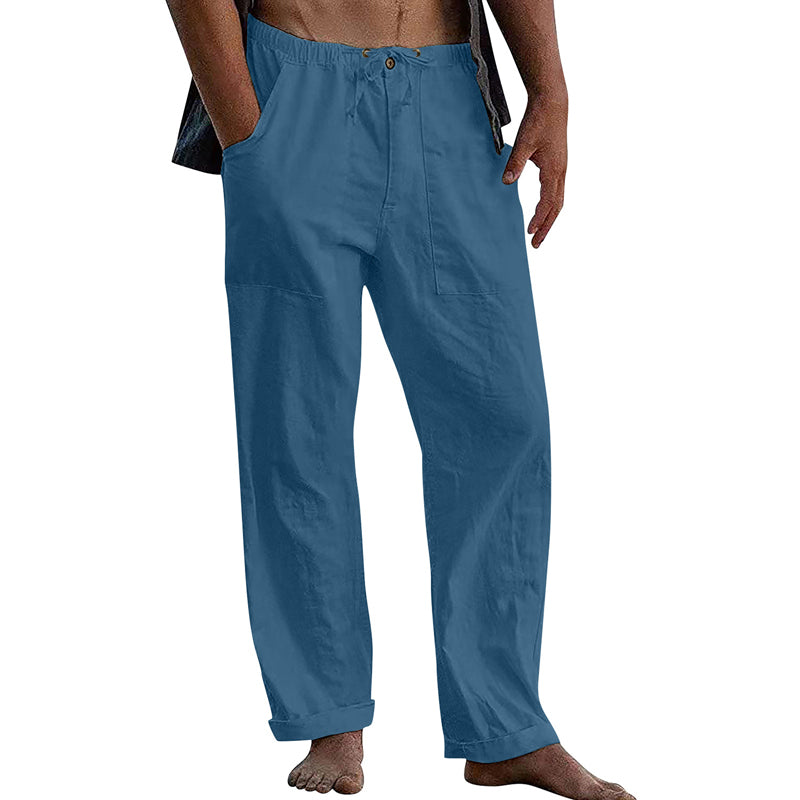 Max | Men's Linen-Blend Relaxed Fit Drawstring Trousers