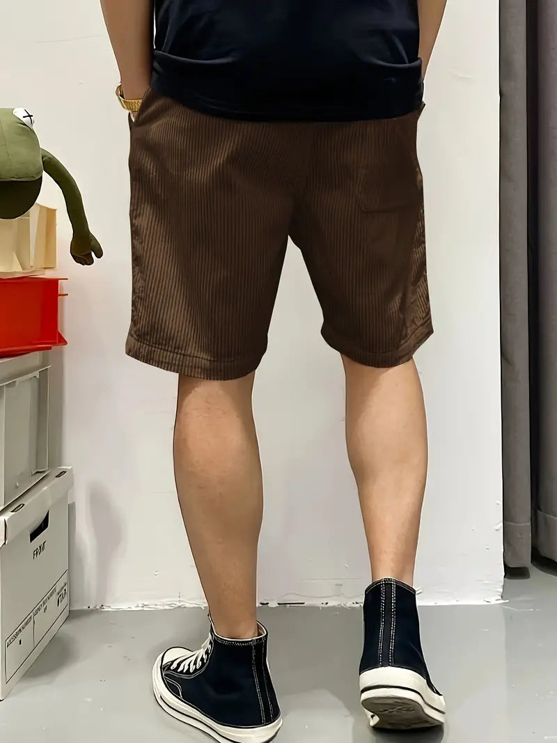 Freddie | Men's Corduroy Cargo Shorts with Drawstring