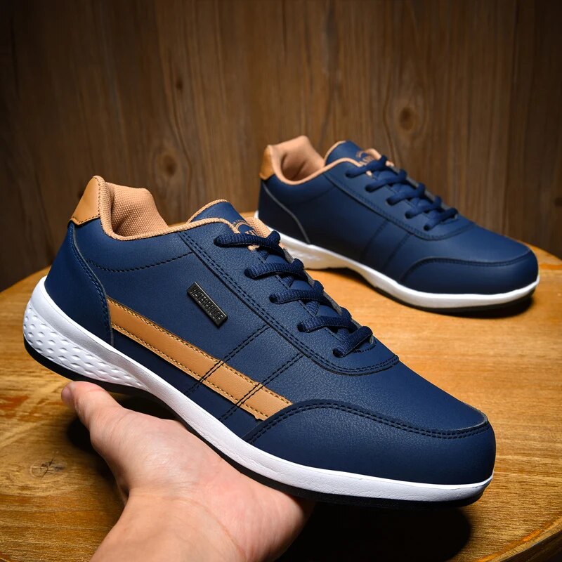 Jojo | Men's Two-Tone Low-Top Synthetic Leather Sneakers