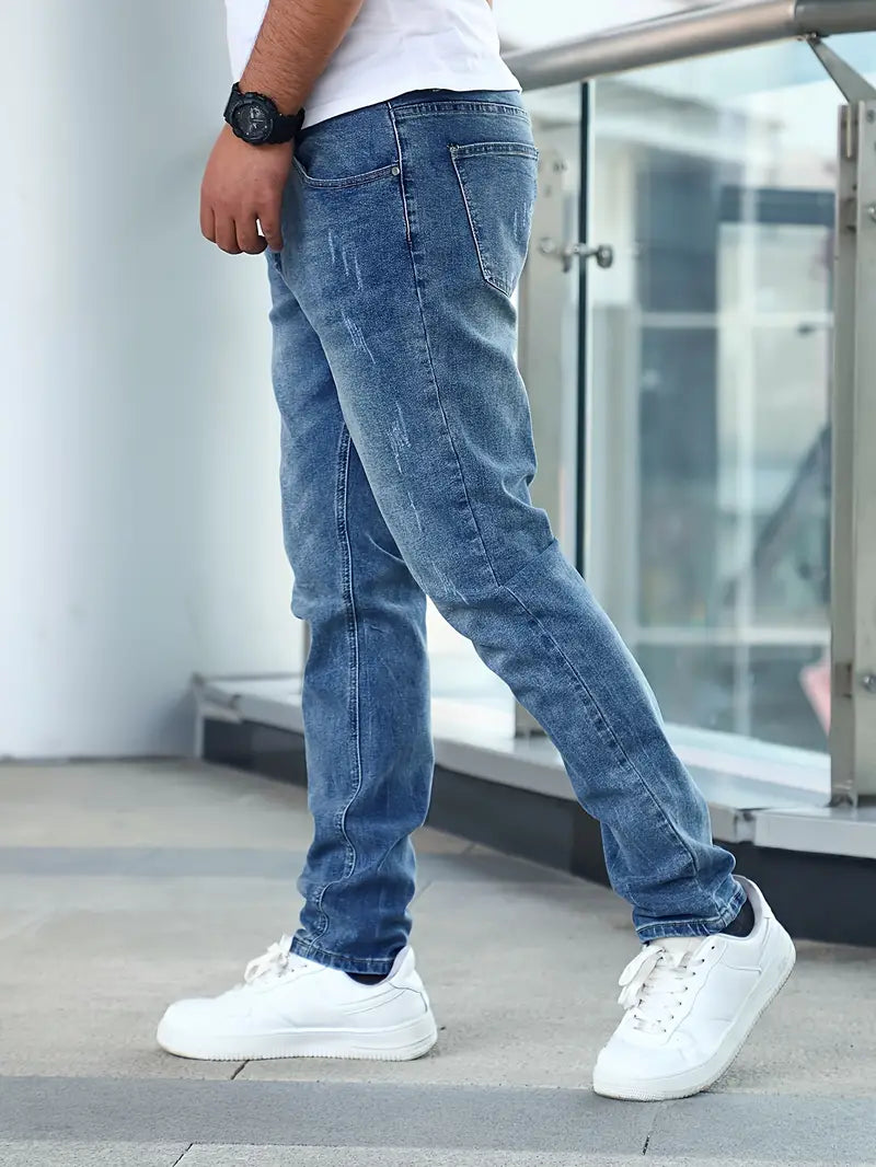 Rocco | Men's Classic Straight-Leg Light Wash Denim Jeans