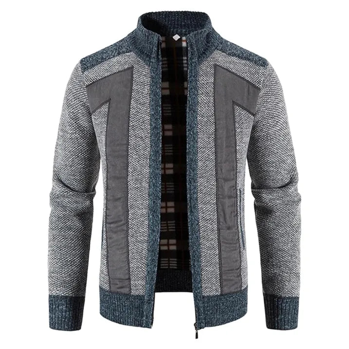 Jae | Men's Stand Collar Knit Cardigan with Pockets
