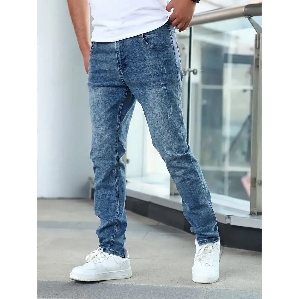 Rocco | Men's Classic Straight-Leg Light Wash Denim Jeans
