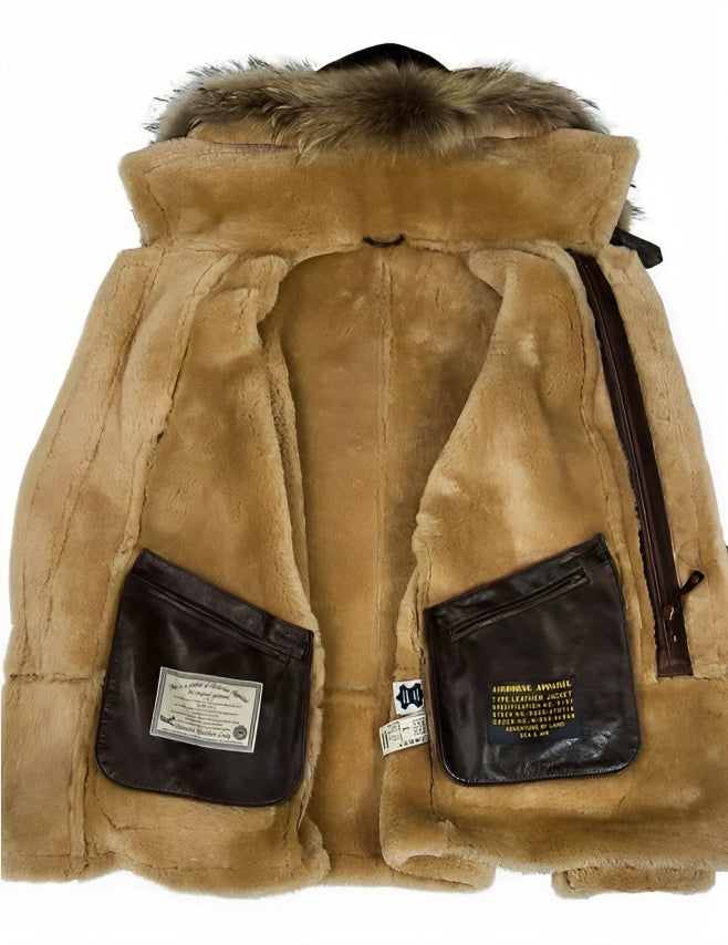 Sebastian | Men's Arctic Sheepskin Parka with Fur Lining