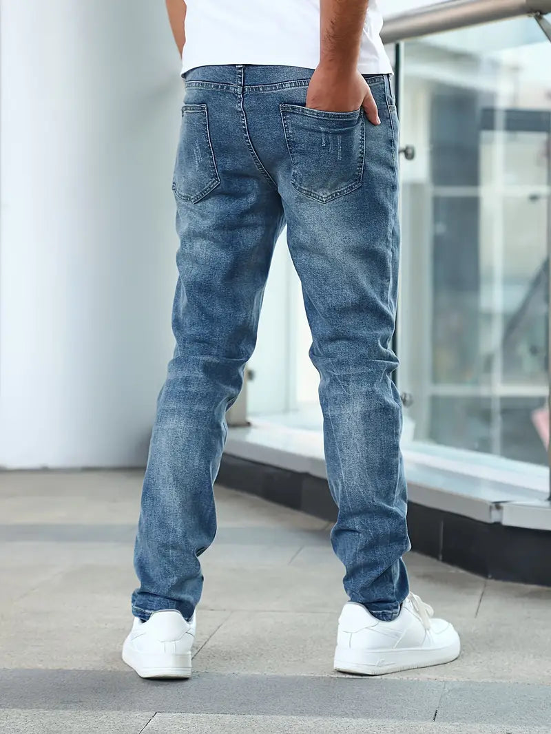 Rocco | Men's Classic Straight-Leg Light Wash Denim Jeans